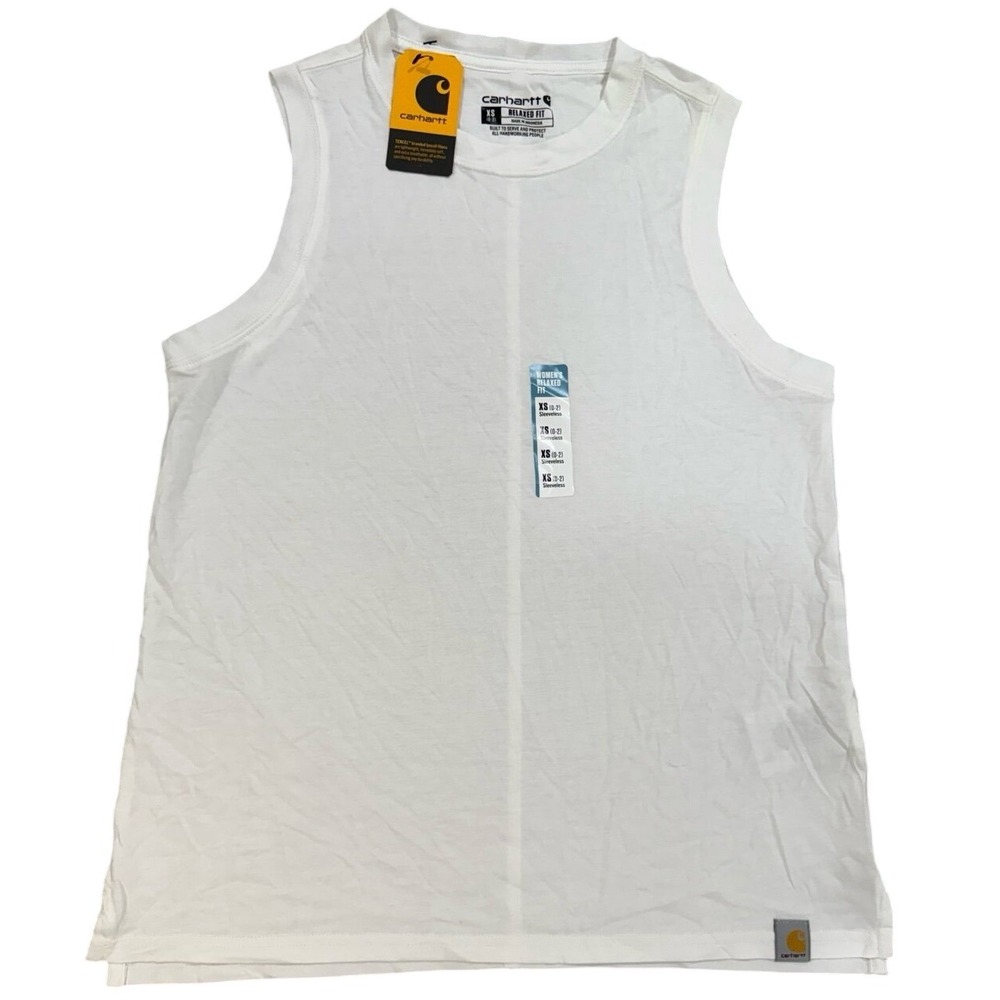 Carhartt Women's‎ Relaxed Fit Sleeveless Tank White XS